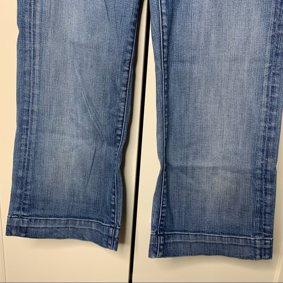 7 for All Mankind Bermuda Denim Shorts Crop Dojo Jeans - Picture 4 of 16